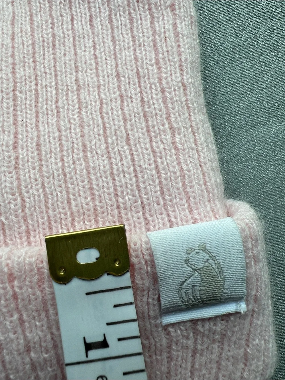 Baby Pink Ribbed Knit Beanie Hat